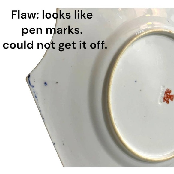 Antique Wileman Shelley Japan 3476 Imari Square Queen Anne 1880s Cake Plate - Picture 10 of 10